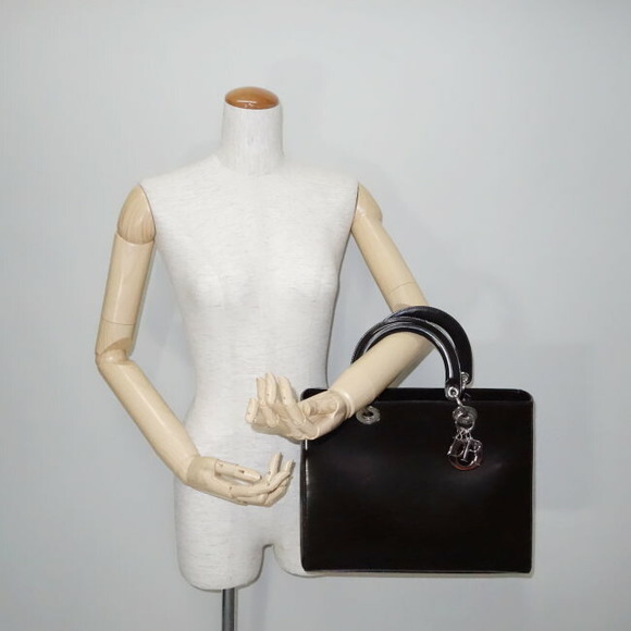 Christian Dior 2WAY Bag Lady Dior Enamel Black - Picture 3 of 7